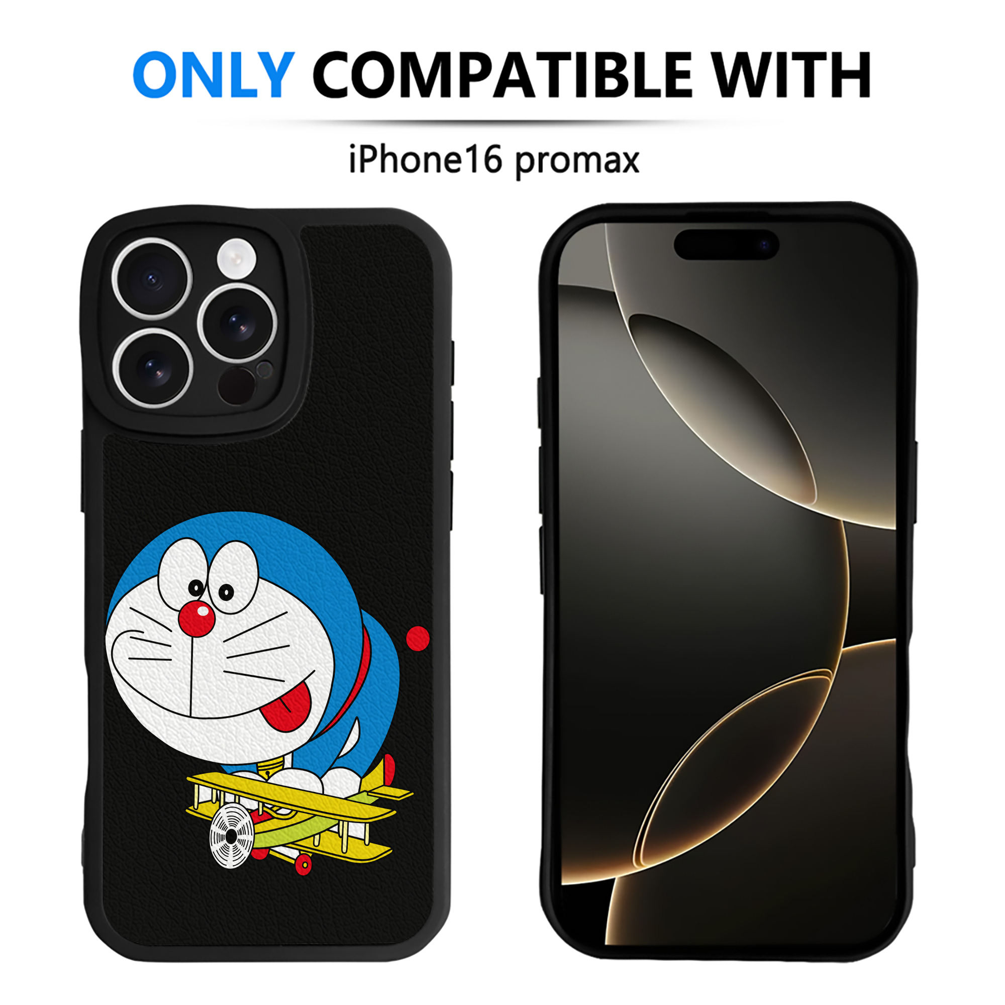 （画像用） ドラえもん Doraemon 【iPhone 16シリーズ対応】シリコンスマホケース（レザー調） 材質：シリコン